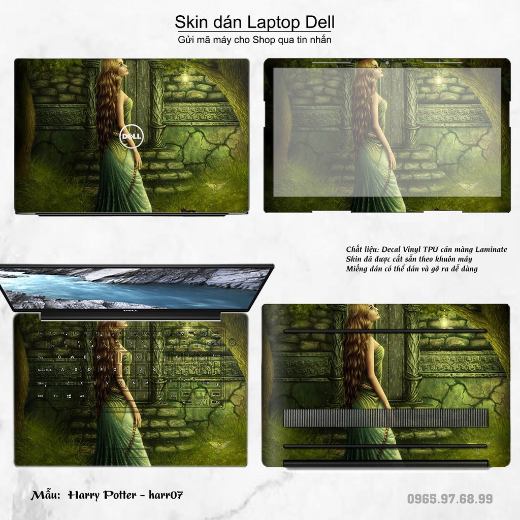 Skin dán Laptop Dell in hình Harry Potter (inbox mã máy cho Shop)