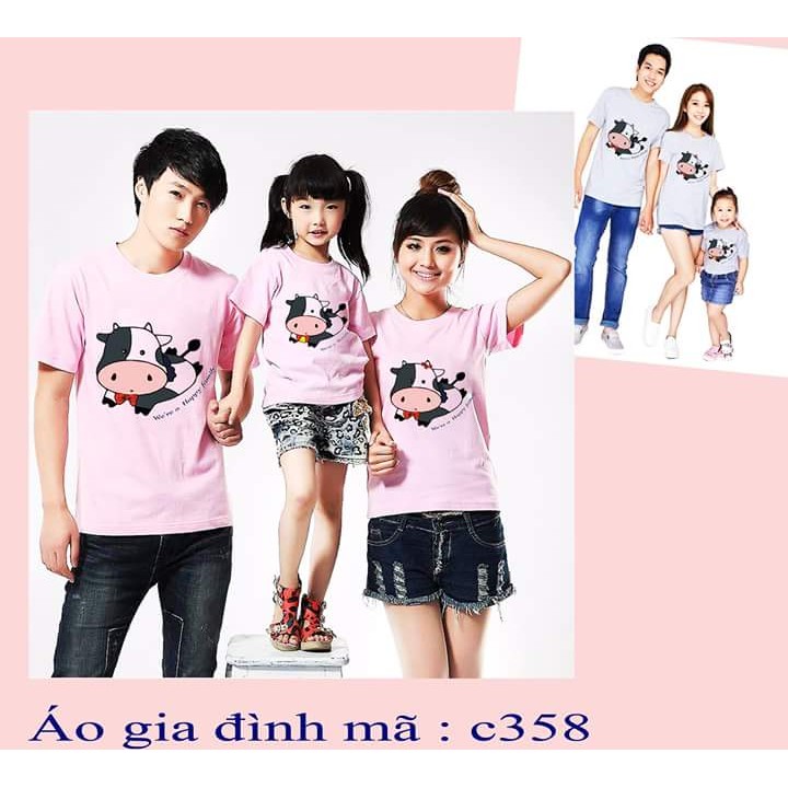Áo thun gia đình oder mẫu mã bạn tự chọn shop có thể in bất cứ hình gì lên áo mà bạn thích ❤
