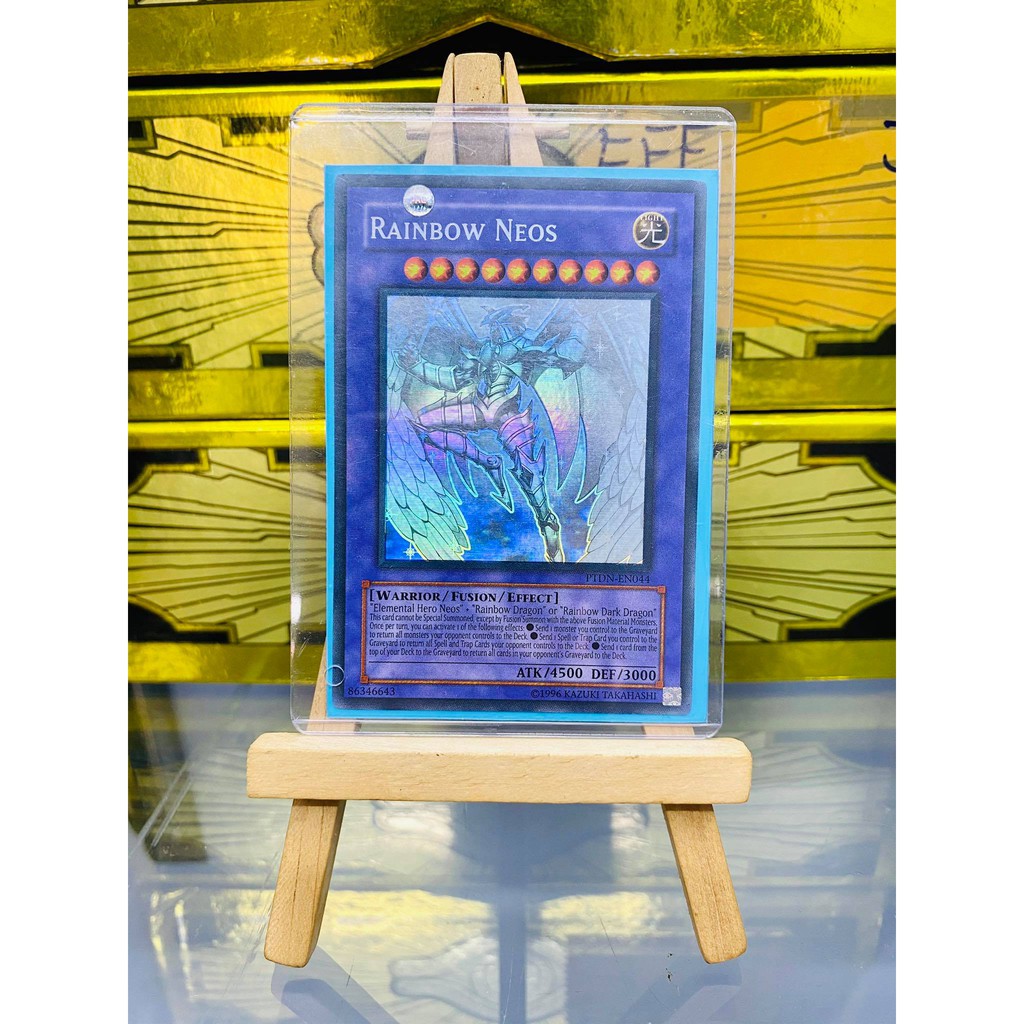 [ Dưa Hấu Yugioh ] Lá bài thẻ bài Rainbow Neos - Ghost Rare - Tặng bọc bài nhựa bảo quản