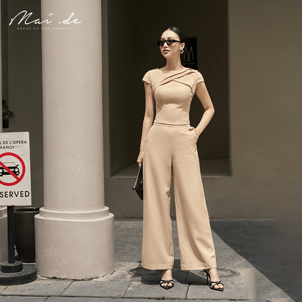 MAIDE Set quần suông áo kiểu HASI SET