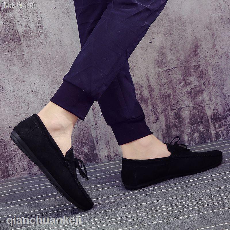 Nubuck Giày Lười Chất Liệu Cotton Phối Nhung Thời Trang Cho Nam