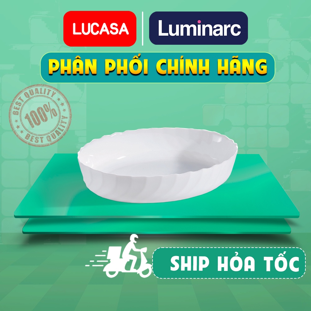 Khay Nướng Thủy Tinh Luminarc Smart Cuisine Trianon Oval 32x24cm - LUKHP4018 | Phân Phối Chính Hãng
