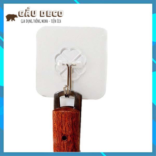 Móc Dán Tường Siêu Dính Trong Suốt Chịu Lực Tốt Treo Tường Chắc Chắn 6x6 cm