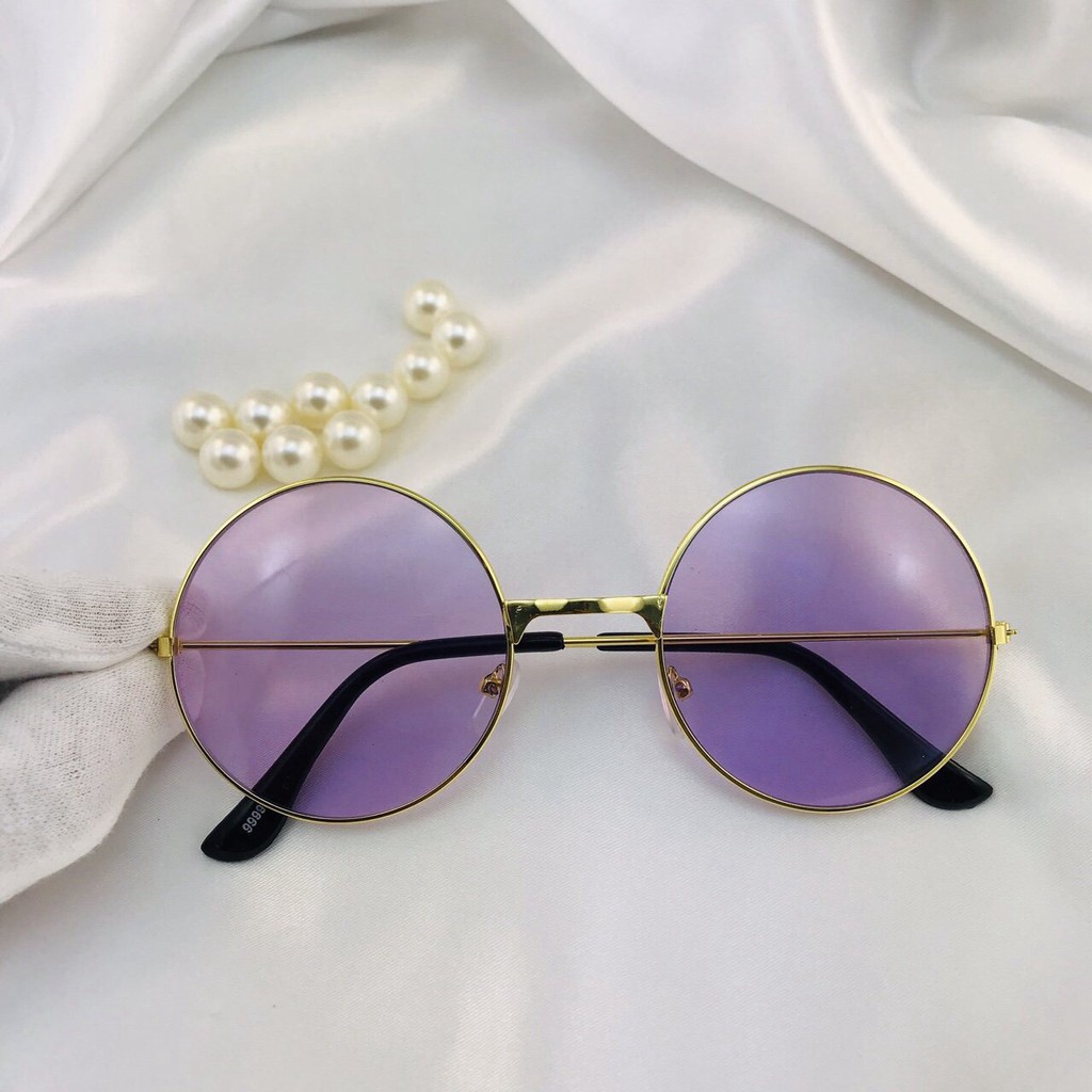 [HÀNG HOT] Mắt kính ngố tròn xoe nobita nhiều màu❤️gọng kính râm nữ unisex oval xuyên đêm AH171 | BigBuy360 - bigbuy360.vn