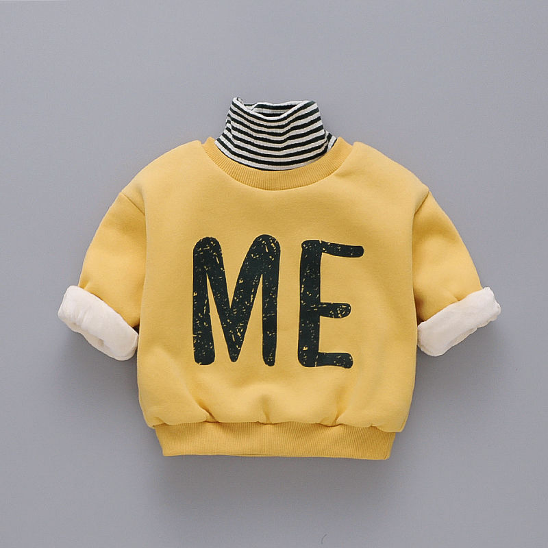 Áo sweater cổ lọ lót lông cừu giữ ấm cho bé chất lượng cao
