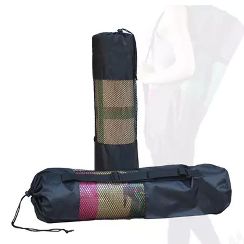 Túi lưới đựng thảm, túi đựng thảm YOGA 6mm POPO YGM12Black dụng cụ tập GYM, YOGA