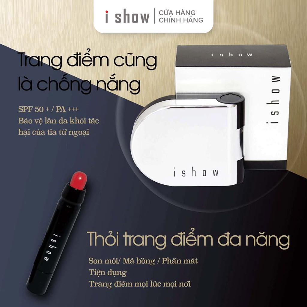 [TẶNG ĐỒNG HỒ] Bộ Phấn Nước Ishow Cushion Kiềm Dầu Chống Nắng Cao Cấp SPF 50+/PA +++ ( Kèm son môi )