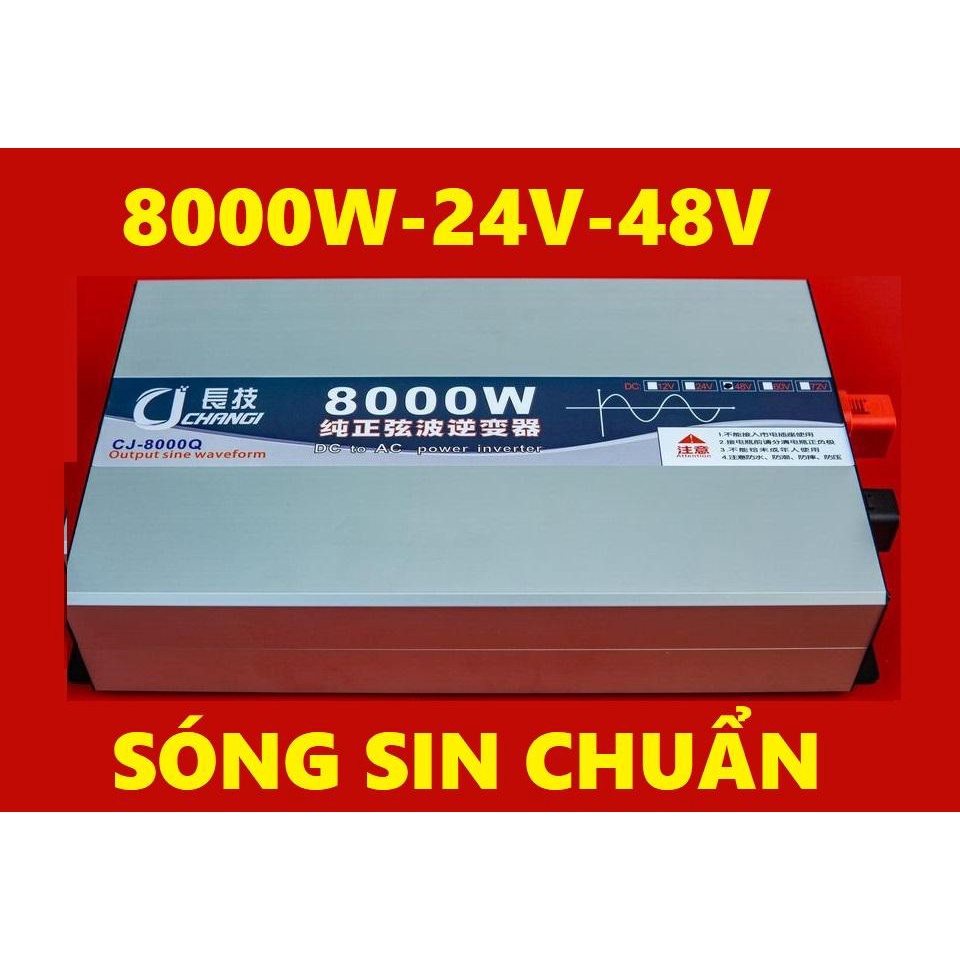Bộ Đổi Nguồn 24V/48V sang 220V Sin Chuẩn CJ-8000w - Bộ Đổi Nguồn 220V Sin Chuẩn 8000w - 24v/48v - CJ8000W