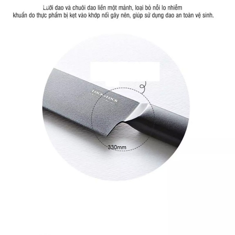 Dao nhà bếp Lock&Lock Chef'S Knife, Santoku Knife, Bread Knife, Paring Knife CKK311 CKK312 CKK313 CKK314 - BABYHOPSG
