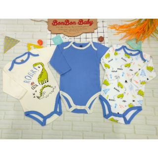 SET 3 BODY CHIP DÀI TAY CHO BÉ TRAI 0-12M