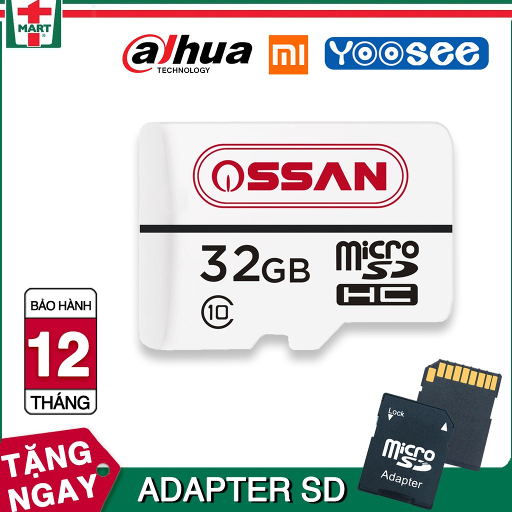 Thẻ Nhớ chính hãng OSSAN SD Micro 32GB class 10 - Dùng Cho Camera IP