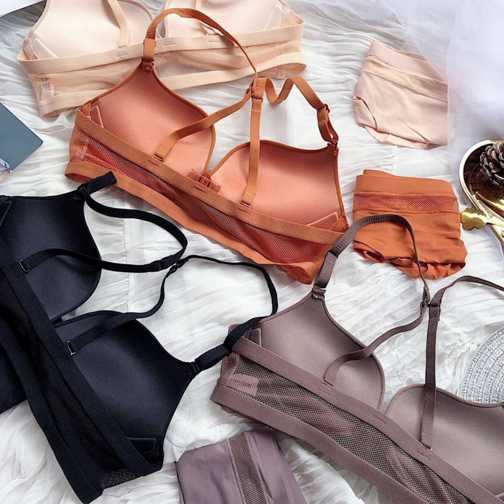 Set đồ lót nữ ❤️FREESHIP❤️ Bộ đồ lót đúc su trơn cài trước - Áo lót nữ không gọng siêu nâng đẩy ngực tạo khe | BigBuy360 - bigbuy360.vn