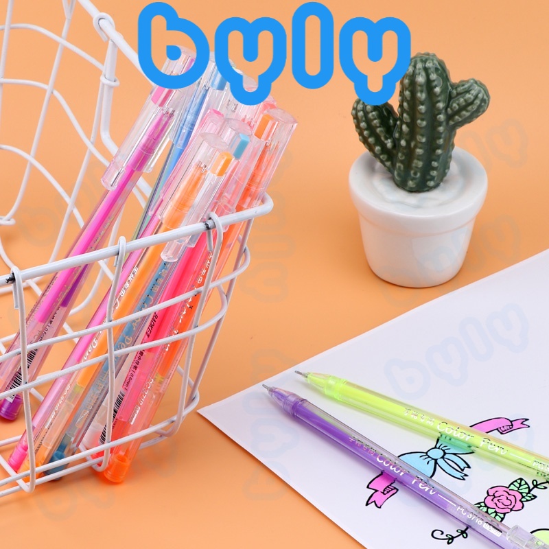 Bộ 12 bút Color Pen - Bút mực Gel 12 màu Neon Baoke PC3718