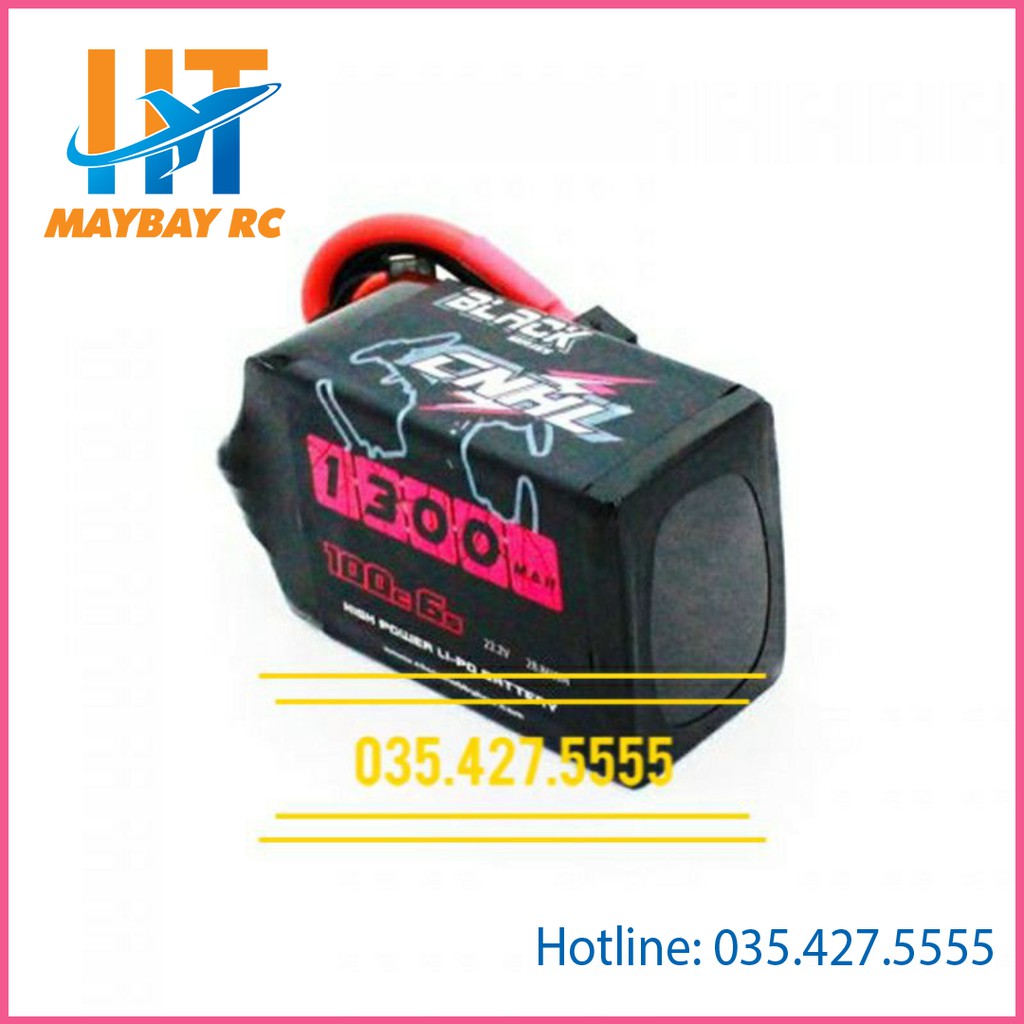 Pin Lipo CNHL Black Series 1300mAh 22.2V 6S 100C For FPV With XT60