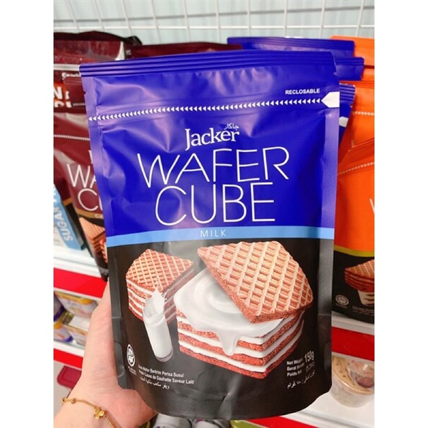 Bánh Xốp wafer Cube Jacker 150g Malaysia