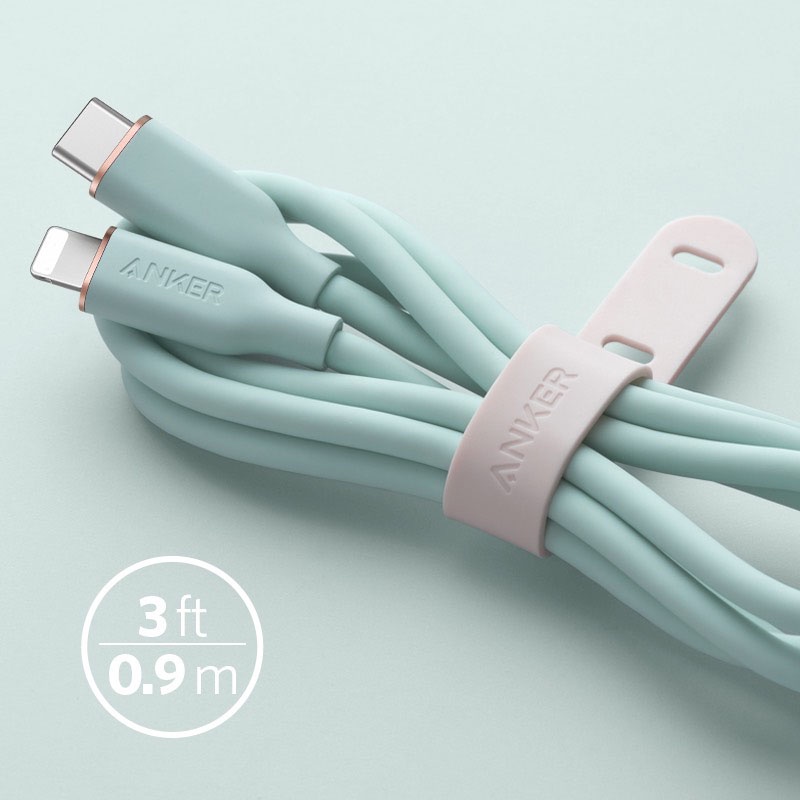 Dây sạc nhanh 20W ANKER Powerline III Flow Type C To Lighting Sạc nhanh PD 18W 30W - A8662 dài 0.9 Mét A8663 dài 1.8 Mét