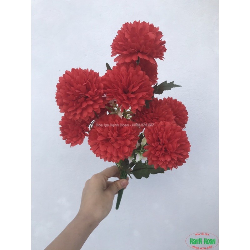 Chùm hoa cúc bing boong 10 bông - Hoa lụa