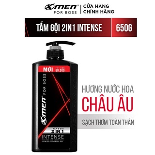 Tắm gội xmen boss intense 2in1 hương nước hoa 650gr
