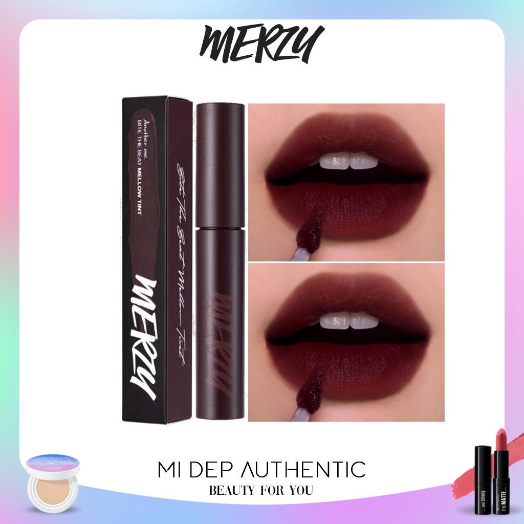 Son kem lì Merzy Bite The Beat Mellow Tint 4g-M4 Bian Rose: đỏ mận