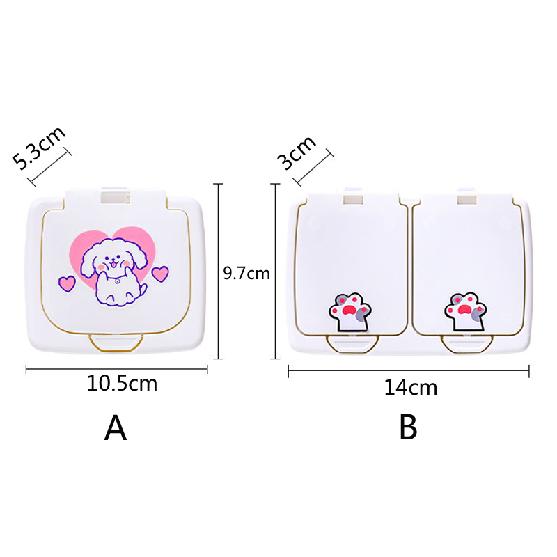 Mini Cartoon Button Type Desktop Stationery Storage Box DIY Girl Hair Accessory Box