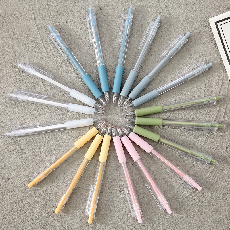 Bút bi đen gel MODINA 0.5mm vỏ màu morandi dễ thương