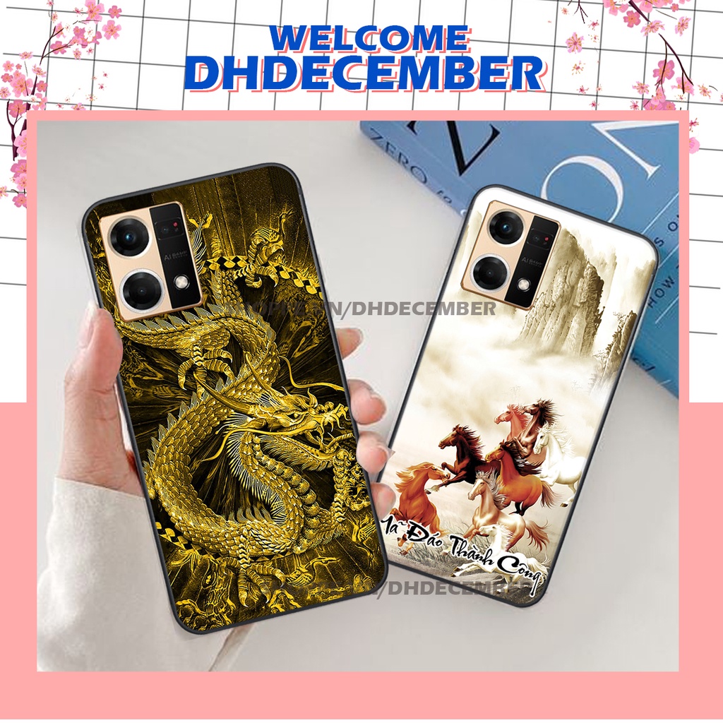 Ốp lưng Oppo RENO 7 4G in hình thư pháp tâm an vạn sự an ,mã đáo thành công SIÊU CHẤT