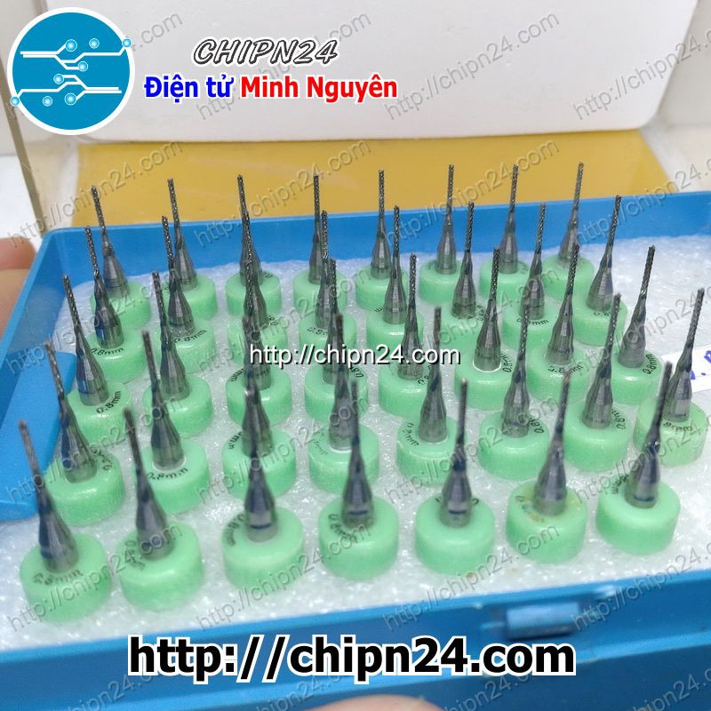 [1 CÂY] Mũi phay mạch in CNC 0.8mm (Mạch điện tử, PCB)