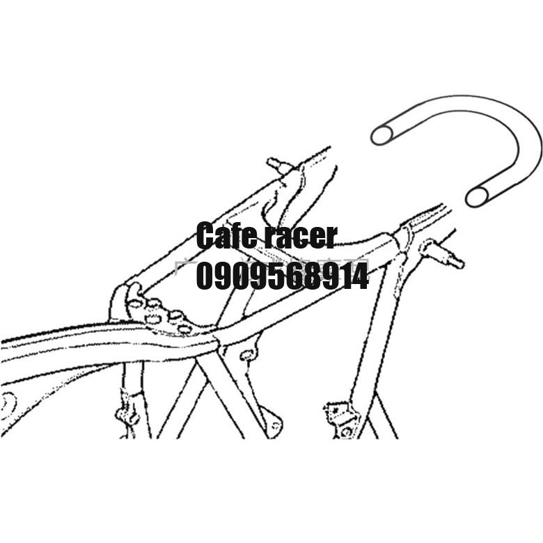 Cản sau U cafe racer 230mm