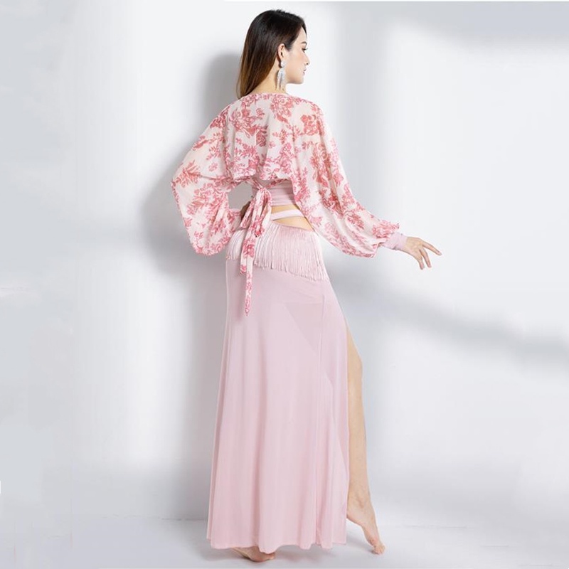 Trang Phục Biểu Diễn Múa Bụng In Hoạ Tiết Đơn Giản Xinh Xắn