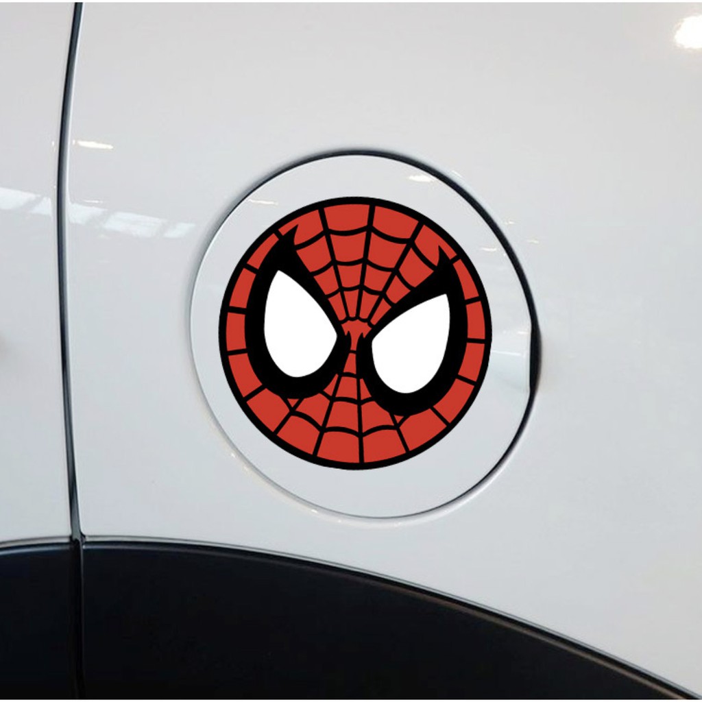 Sticker transfer hình dán trang trí Xe hơi Ô tô STICKER FACTORY - SPIDER MAN TRÒN size 11cm