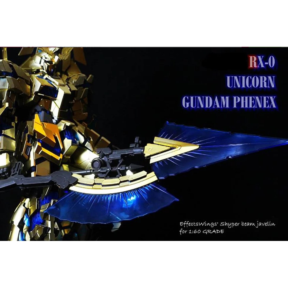 Phụ kiện mô hình nhựa PG 1/60 HYPER BEAM JAVELIN x2 Tomahawk giáo cho gundam Unicorn Banshee Phenex