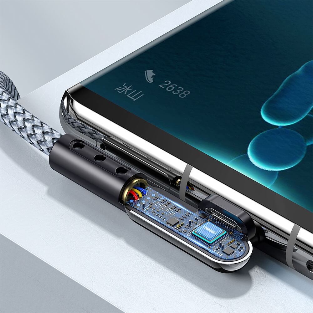 CÁP SẠC ĐIỆN THOẠ TÁO ĐẦU 90 ĐỘ REMAX RC-176I