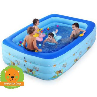 Bể bơi phao hình chữ nhật 3 tầng 1m8 HCN03