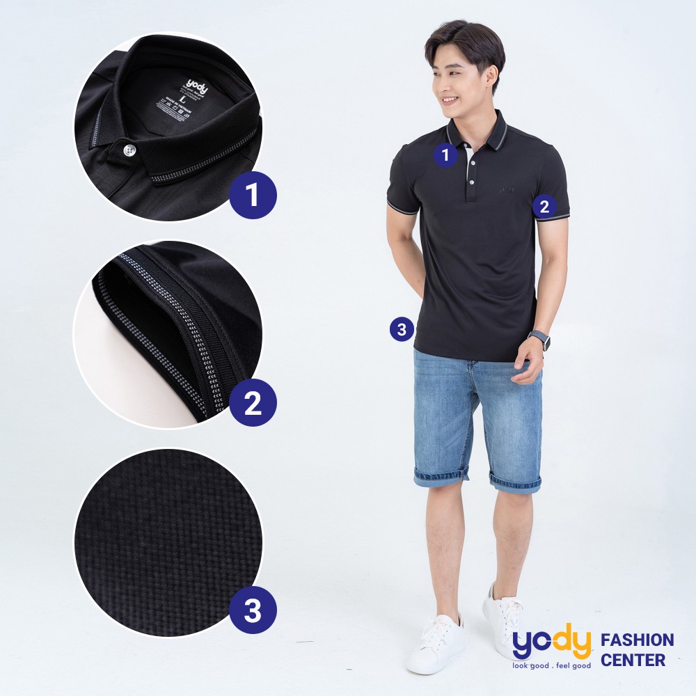 Áo thun polo nam YODY cổ bẻ chất cotton cao cấp siêu mát Coolmax Lacoste APM3519