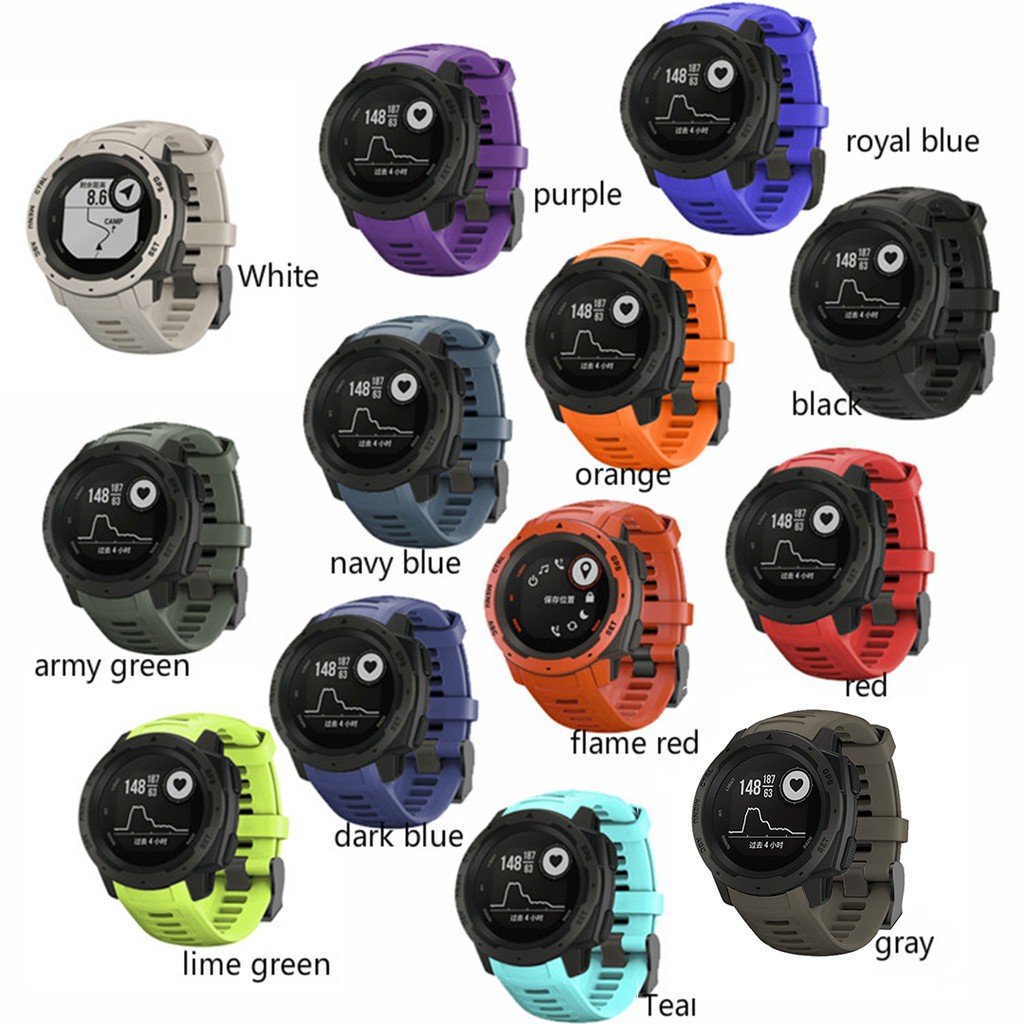 Dây đeo bằng silicon cho đồng hồ Garmin Instinct 22mm