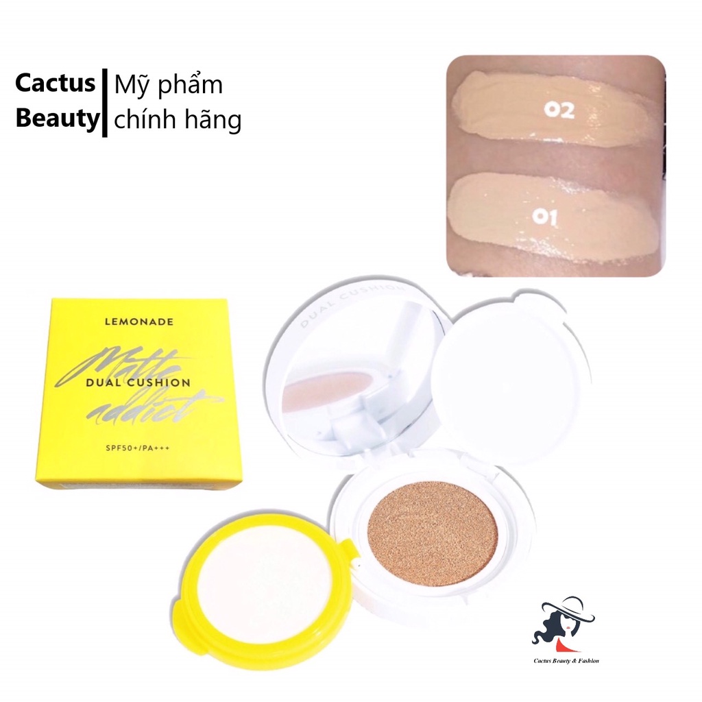 Phấn nước Cushion Lemonade Matte Addict Dual | BigBuy360 - bigbuy360.vn