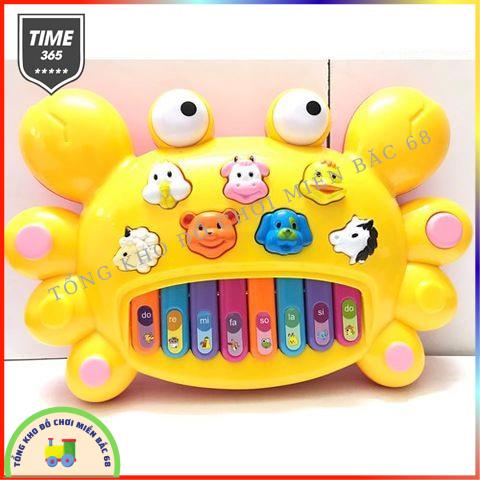 Đồ chơi âm nhạc đàn PIANO cao cấp hình con bò con cua cho bé âm thanh chất lượng đèn led phát sáng TKMB38
