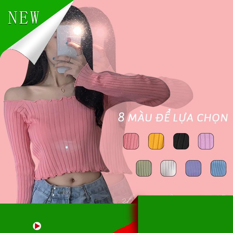 (Hàng Mới Về) Áo thun tay dài viền xoắn thời trang quyến rũ cho nữ