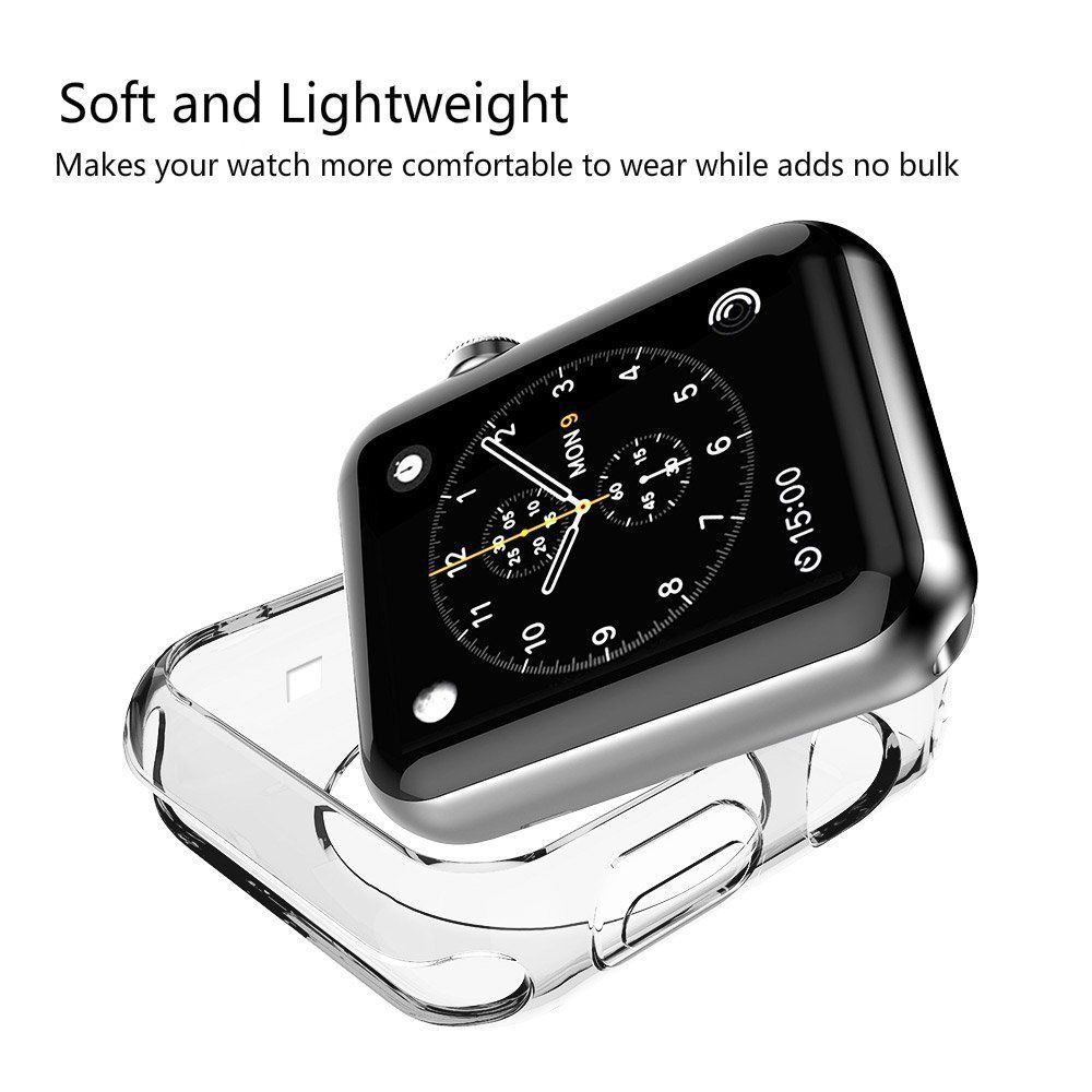 Ốp bảo vệ mặt đồng hồ từ nhựa TPU dành cho Apple Watch 40mm 44mm 38mm 42mm Series 5 4 3 2 1