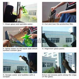  Mirror Silver Solar Reflective Window Film One Way Privacy Tint