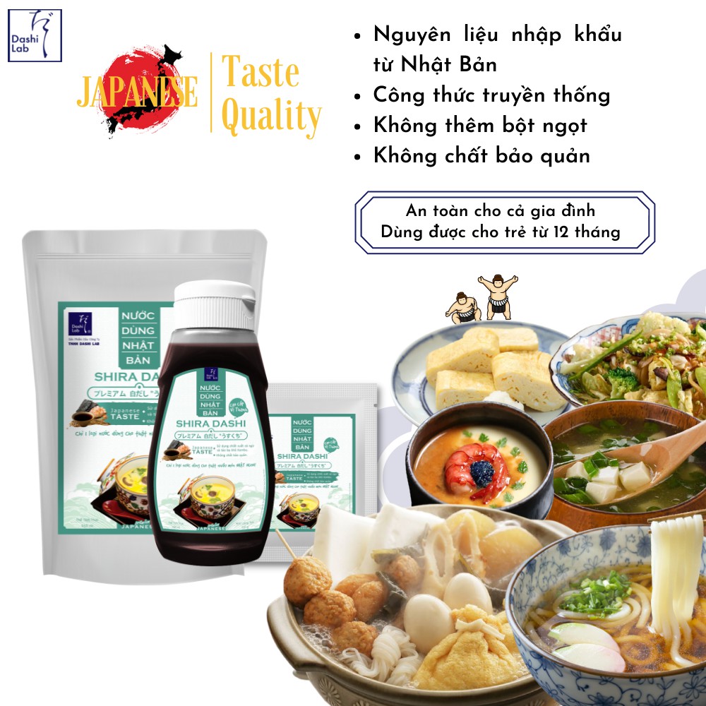 Nước Dùng Shira Dashi Nhật Bản Cao Cấp (Vị thanh) Dashi Lab 80g/gói