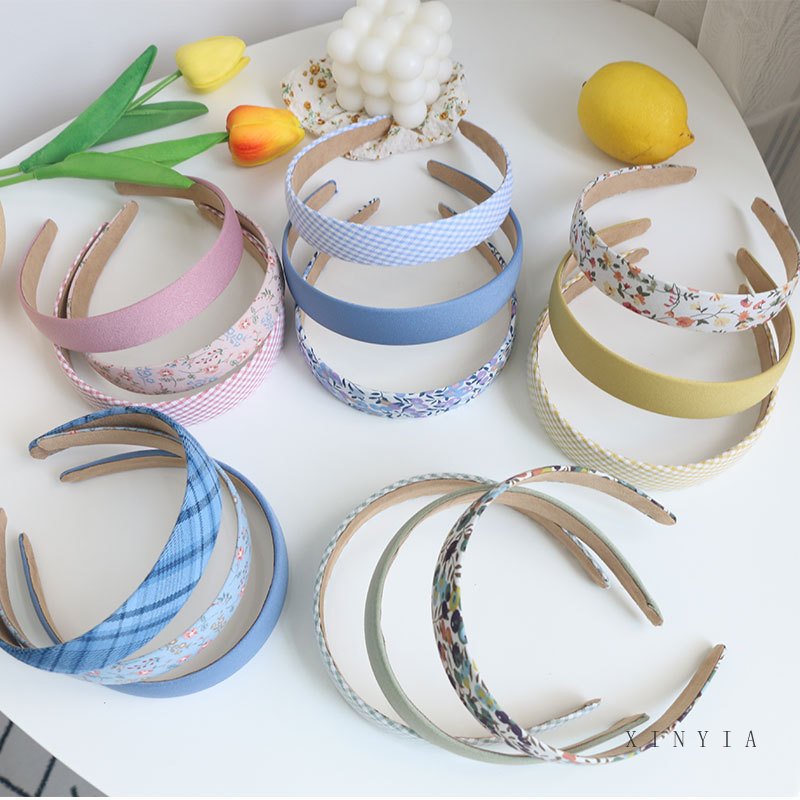 Cài tóc bản rộng họa tiết duyên dáng xinh xắn nhiều màu tùy chọn