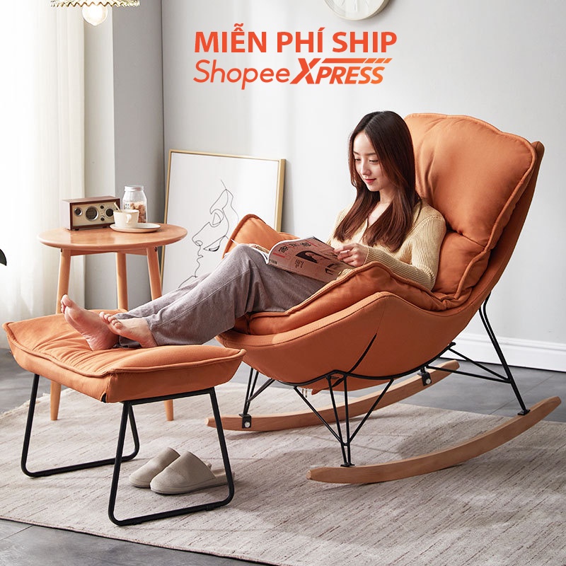 Ghế thư giãn bập bênh nhập khẩu GR A3 [tặng đôn kê chân]