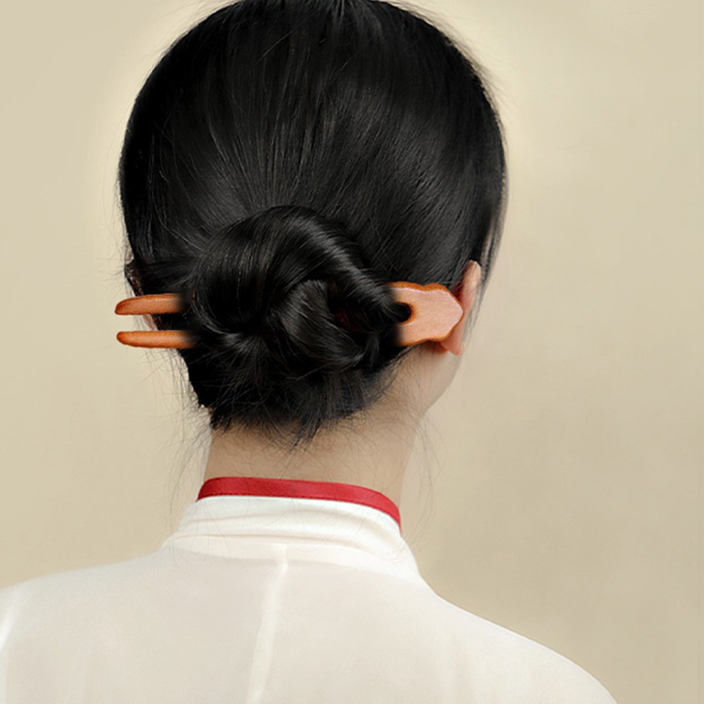 Trâm Cài Tóc Chữ U Bằng Gỗ Đàn Hương Bền Bỉ Phong Cách Trung Hoa Cổ Điển Dùng Mặc Sườn Xám / Đầm