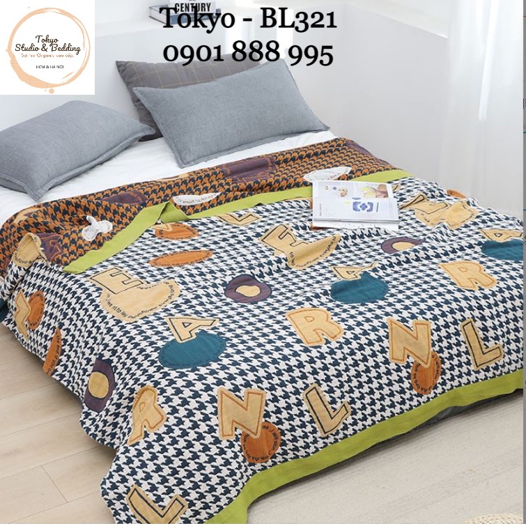 S44_Chăn Xô Organic Cotton Dòng Cao Cấp