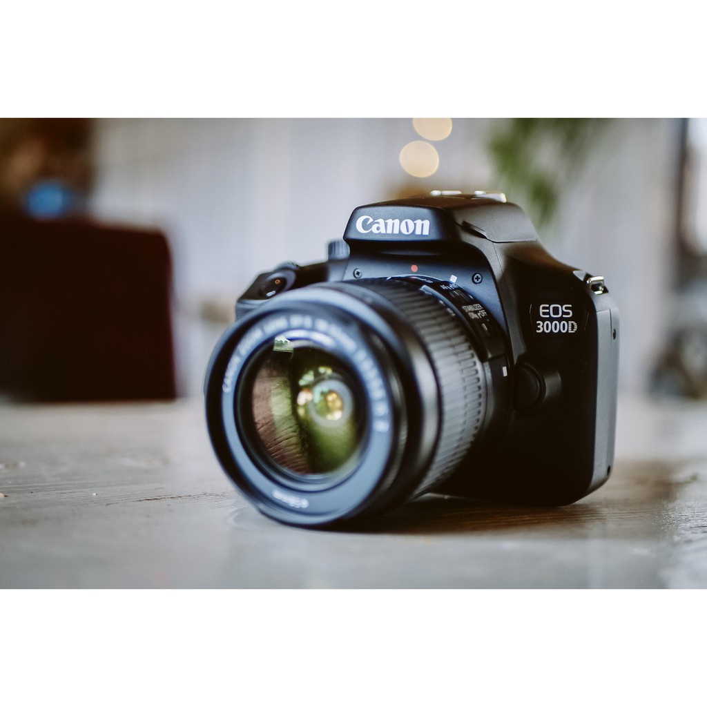 Máy ảnh Canon 3000D + Lens 18-55mm Chính hãng LBM - Mới 98%