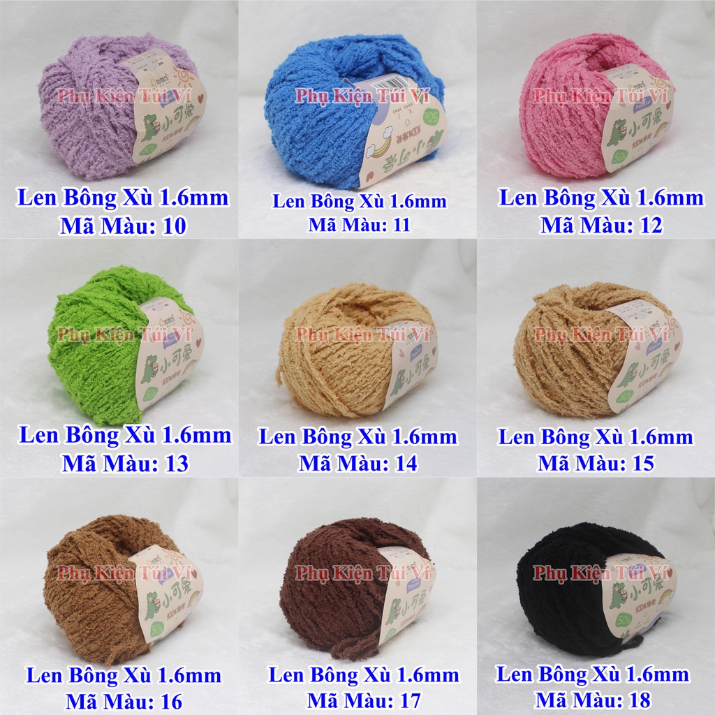 Len Bông Xù 1.6mm -28k/cuộn 50g