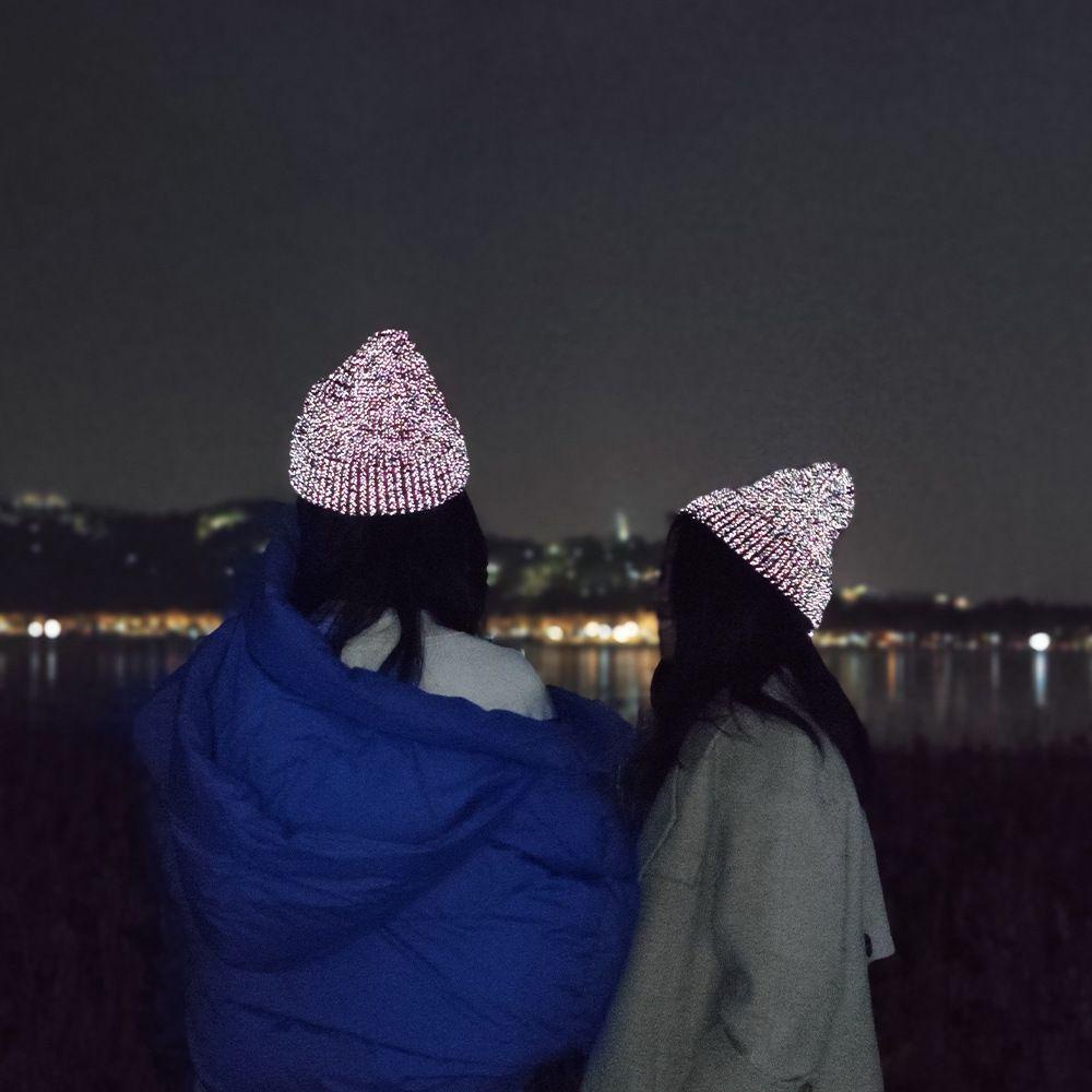Mũ Beanie Phản Quang Chống Gió Thời Trang Thu Đông