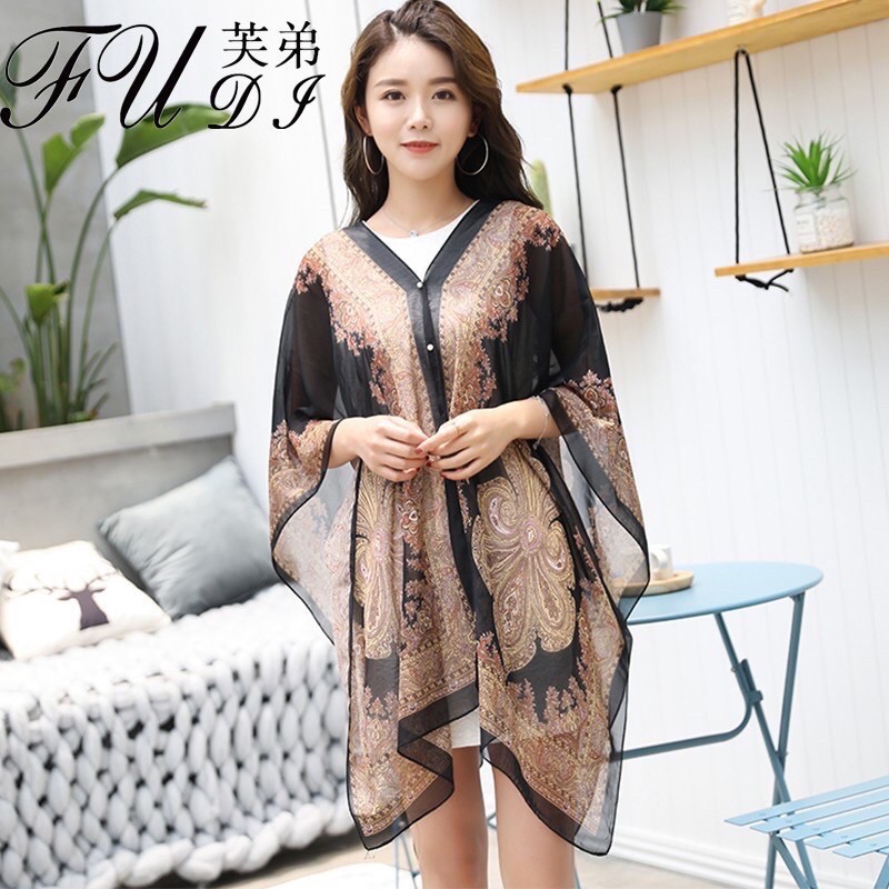 Áo khoác - áo choàng voan đi biển | BigBuy360 - bigbuy360.vn