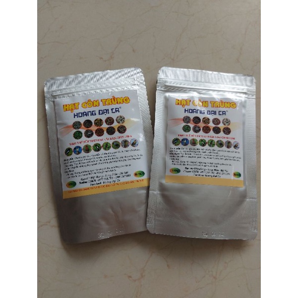 Hạt Côn Trùng Hoàng Đại Ca Gói 100g dùng cho tất cả các loại chim thấy thế mồi tươi